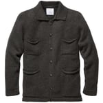 Men cardigan virgin wool Braunmelange