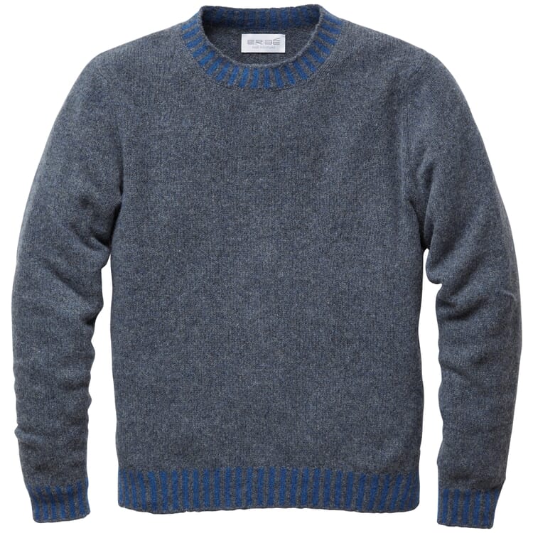 Mens Knit Sweater, Gray-blue