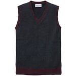 Men knitted sweater Black-Red