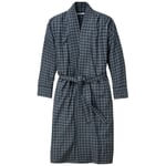 Robe flannel woven check unisex Blue