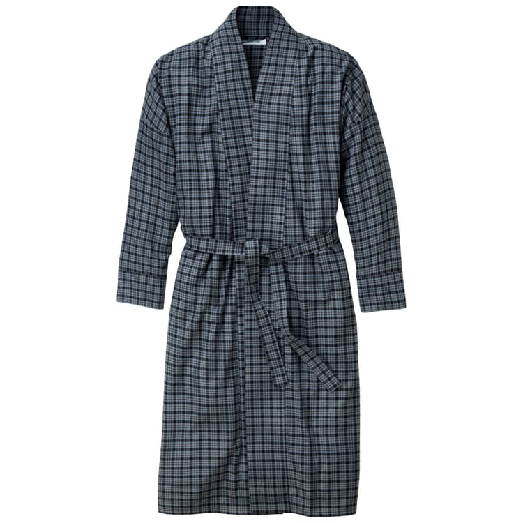 Robe flannel woven check unisex, Blue