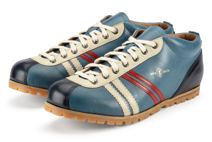 Leather shoe league profile sole Azure blue