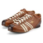 Leather sports shoe Cognac-Braun