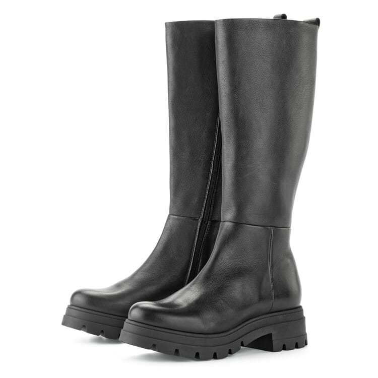 Women’s Leather Boots, Black