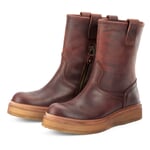 Ladies leather boat Wine red