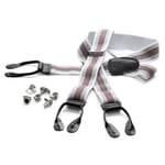 Suspenders Herkules Red-Grey-White