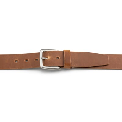 1.25(32mm) Men's Cognac Full Grain Leather Belt Handmade in