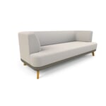 Sofa Linnea Schurwolle und Leder Chalk-Magnesium