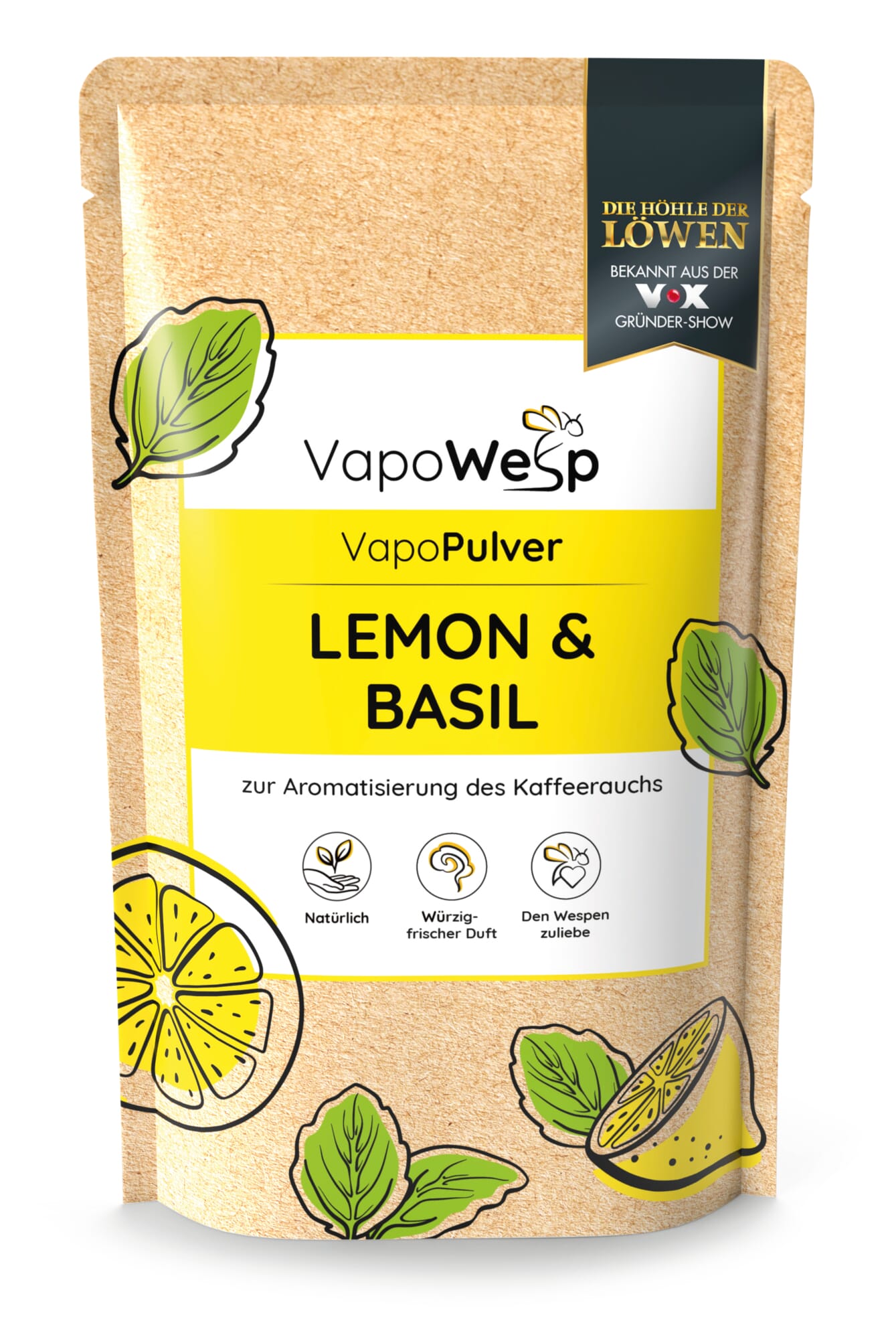 VapoWesp smoking powder to smoke box Lemon Basil Manufactum