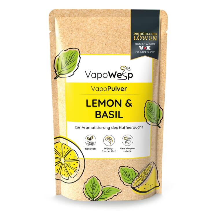 VapoWesp smoking powder to smoke box, Lemon Basil