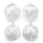 Boules de verre glacé de Lauscha Ø 10 cm - 4 pièces