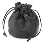 Sac à bijoux en cuir de vache Noir