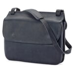 Bolso bandolera de piel de vacuno para señora Azul oscuro