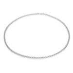 Twin Anchor Necklace Silver