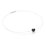 Necklace Tahiti cultured pearl Anthracite