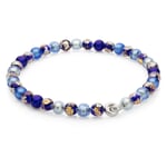 Collier en verre de Murano bleu cobalt