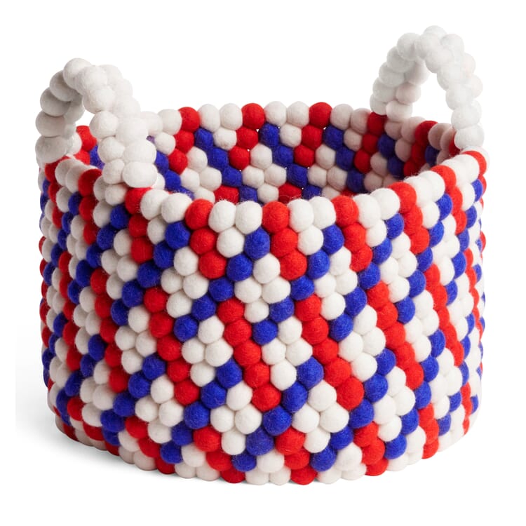 Panier à laine Bead Basket, rouge/blanc
