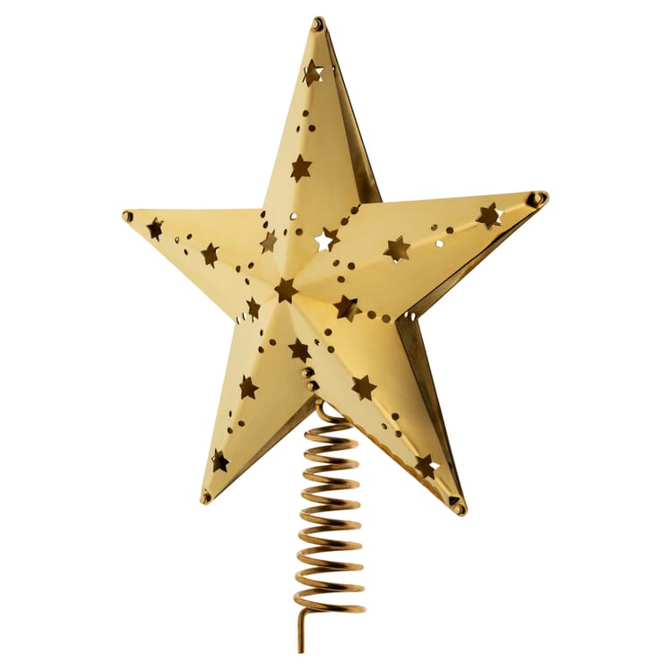 Christmas tree top star brass