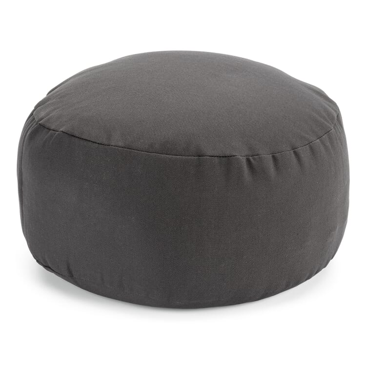 Coussin de yoga et de méditation en coton, Anthracite