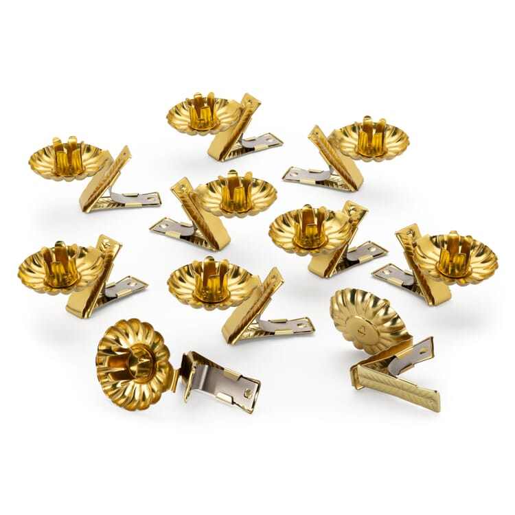 Tree candle holder sheet steel, Gold-Coloured