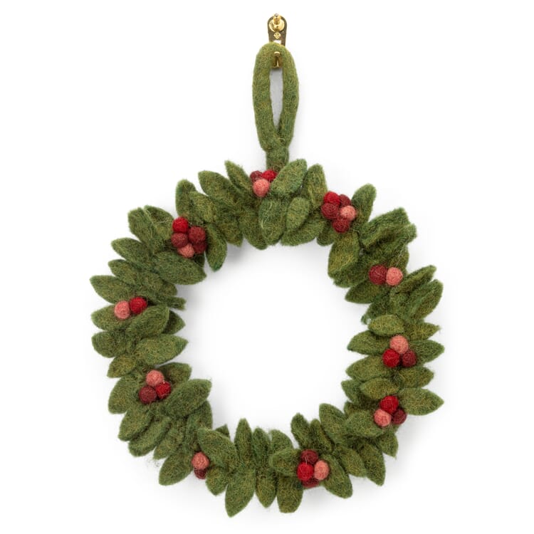 Couronne de porte feutre vert, Petit