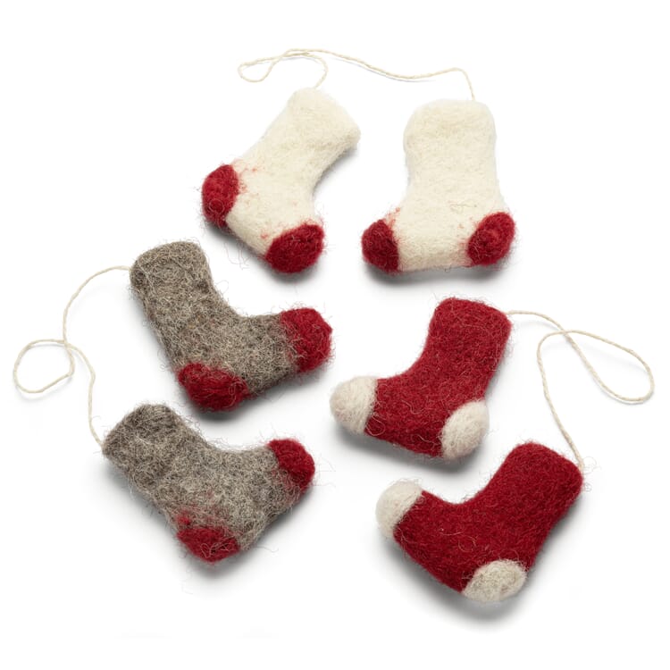 Pendentif en feutre Chaussettes