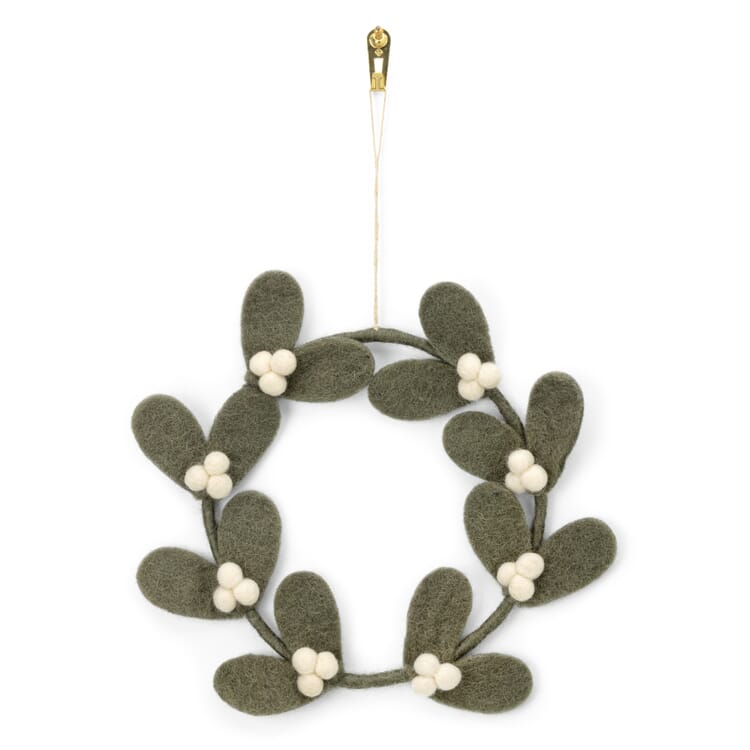 Mistletoe wreath felt