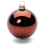 Adornos para el árbol Lauscha de cristal Burdeos Ø 6 cm (6 piezas)
