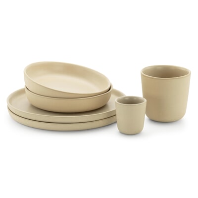 Speiseteller, Natur-Beige, (2 Stück)