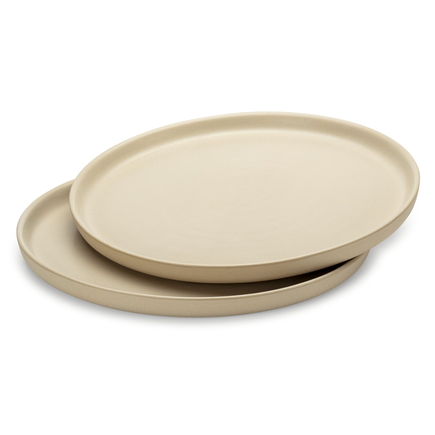 Frühstücksteller, Natur-Beige, (2 Stück)