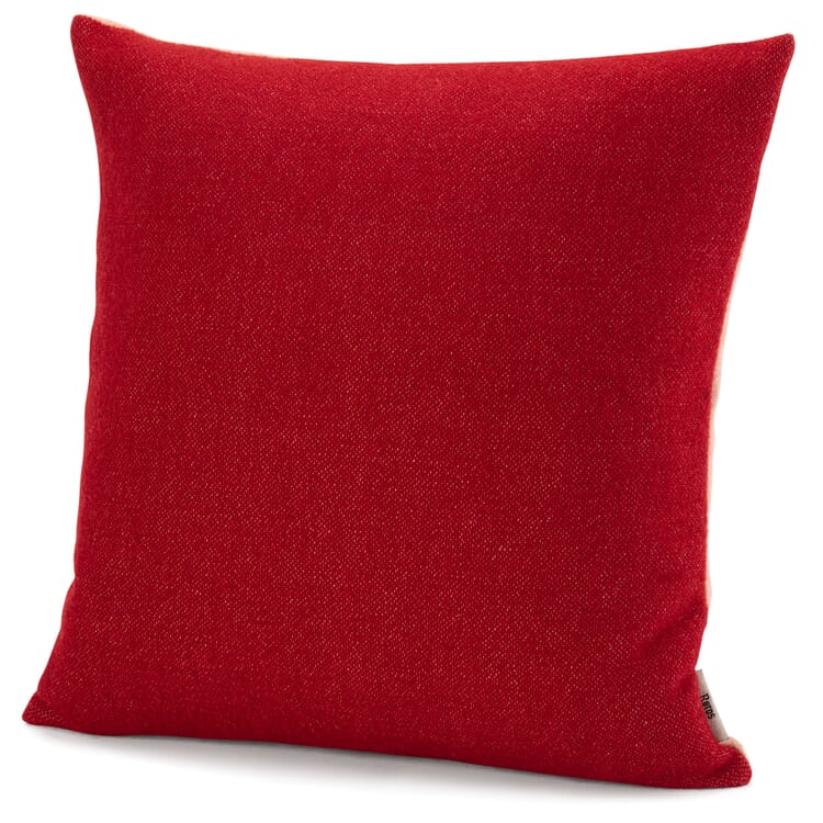 Federa doubleface in lana d'agnello, Rosso-rosa