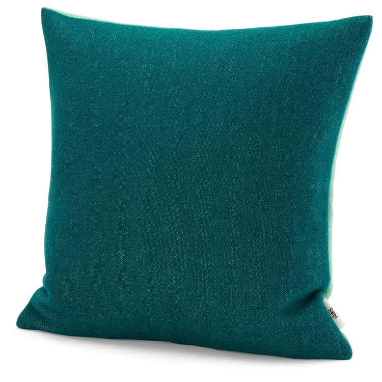 Doubleface lambswool pillowcase, Petrol turquoise
