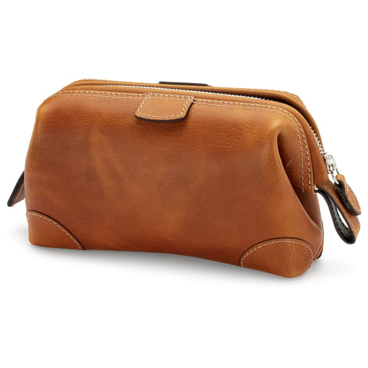 Borsa per il trucco in pelle di toro di Hammann