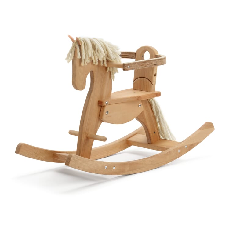 Cheval à bascule en bois