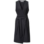 Robe portefeuille pour femme Noir