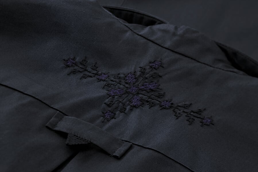 Abito camicia da donna Blu-nero, Detailsicht