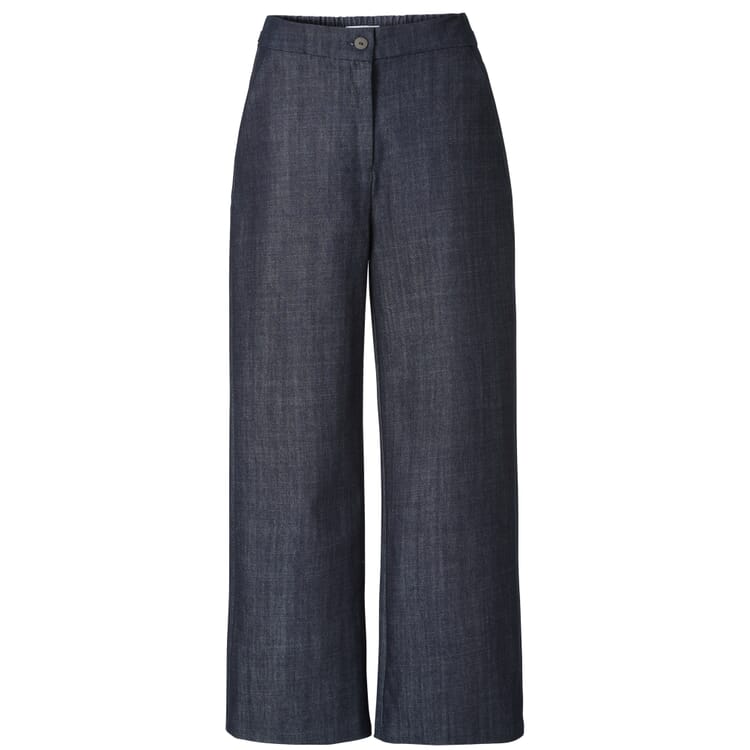 Pantalon femme à jambes larges, Bleu foncé