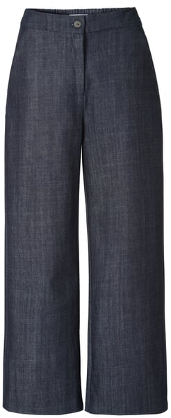 Pantalon femme jambe large Bleu foncé