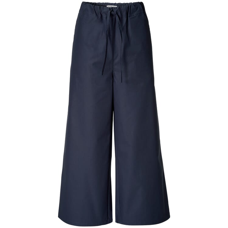 Ladies trousers poplin 7/8 length, Dark blue