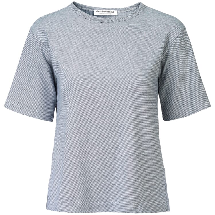 Women's Striped T-Shirt", White-Blue
