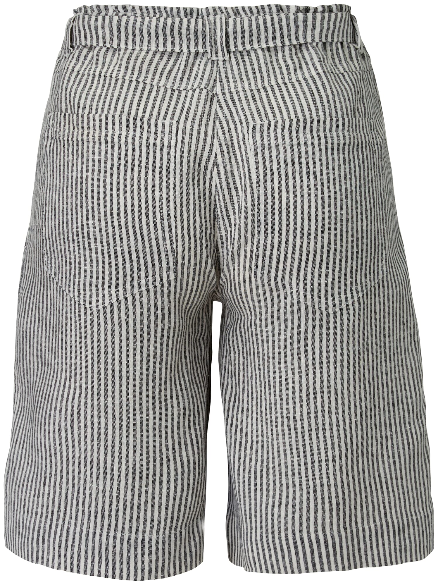 Familiar striped cotton shorts - Grey