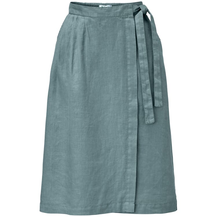 Women’s Linen Wrap Skirt, Sage
