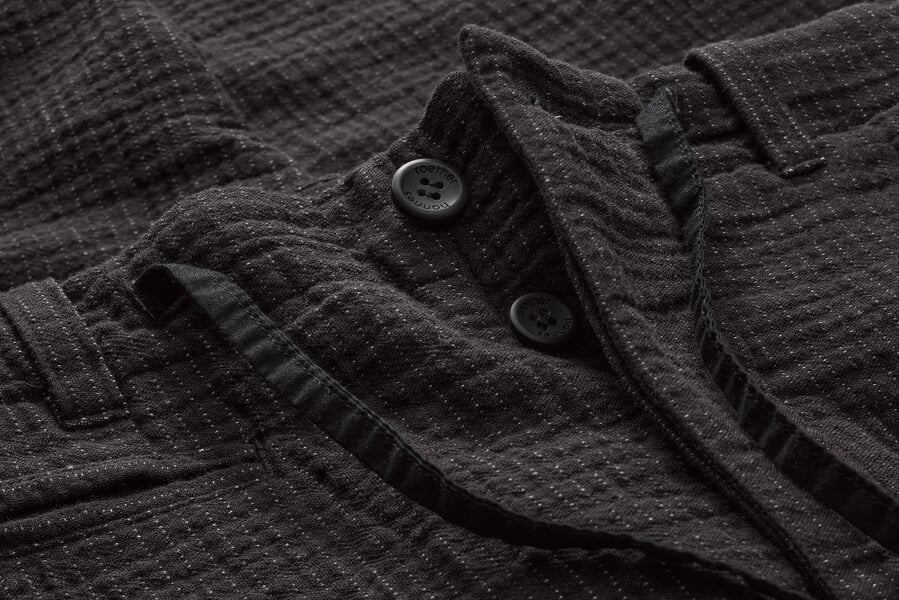 Herrenhose Nadelstreifen Schwarz, Detailsicht