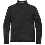 Chaqueta de punto abotonada para hombre Azul negro