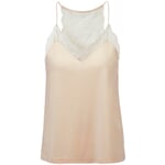 Top pour femme avec dentelle Sable