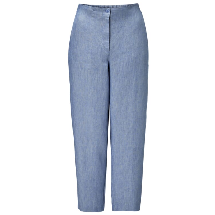 Ladies linen pants, Medium blue