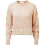 Ladies coarse knit sweater Cream-Beige