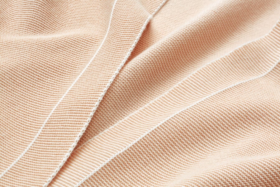 Damen-Strickmantel Beige, Detailsicht