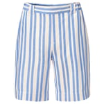 Ladies striped shorts Cream blue
