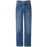Damejeans med påsatte lommer Denim